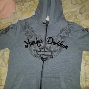 Gray small Harley Davidson sweater